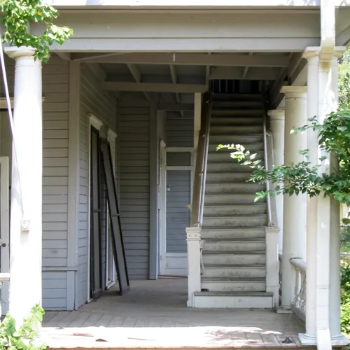 East elevation / Lower porch before restoration
