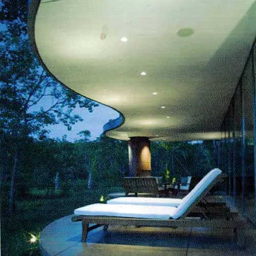 Patio View Toward Upper Fireplace
