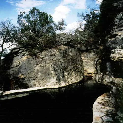 Pool Inserted Into Cliff Crevasse
