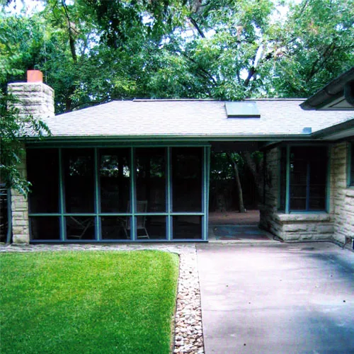 Screen Porch With Fireplace Addition